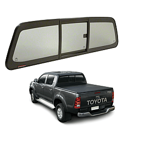CRL  inchPerfect Fit inch Three-Panel Tri-Vent Sliders with Solar Glass for 2013+Toyota Hilux