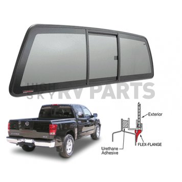 CRL  inchPerfect Fit inch Three-Panel Tri-Vent Sliders with Solar Glass for 2004+ Nissan Titan