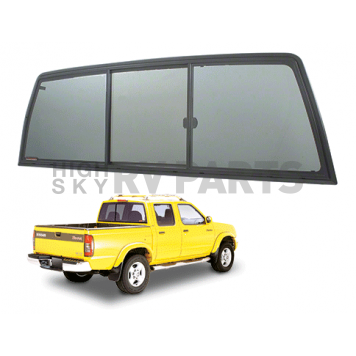 CRL Tri-Vent Three Panel Slider with Solar Glass for 1998+ Nissan Frontier