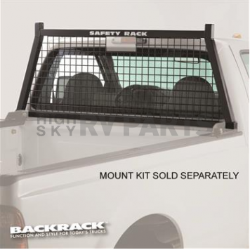 BackRack Headache Rack Steel Black Powder Coated Frame Only - 10600