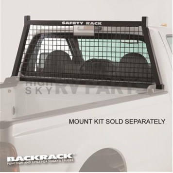 BackRack Headache Rack Steel Black Powder Coated Mesh - 10400