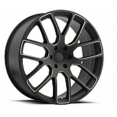 Black Rhino Wheel Kunene - 22 x 9.5 Black With Dark Tinted Natural Accents - 2295KUN106140M12
