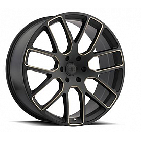 Black Rhino Wheel Kunene - 22 x 9.5 Black With Dark Tinted Natural Accents - 2295KUN106140M12