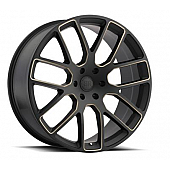 Black Rhino Wheel Kunene - 22 x 9.5 Black With Dark Tinted Natural Accents - 2295KUN256140M12