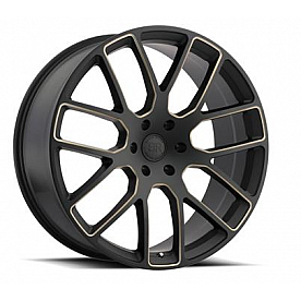 Black Rhino Wheel Kunene - 22 x 9.5 Black With Dark Tinted Natural Accents - 2295KUN256140M12