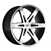Black Rhino Wheel Peak - 22 x 9.5 Black With Natural Face - 2295PEK256140B12