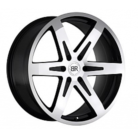 Black Rhino Wheel Peak - 22 x 9.5 Black With Natural Face - 2295PEK256140B12
