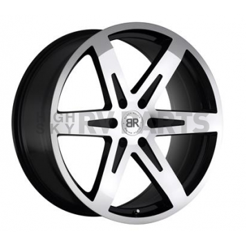 Black Rhino Wheel Peak - 22 x 9.5 Black With Natural Face - 2295PEK256140B12