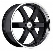 Black Rhino Wheel Pondora - 22 x 9.5 Black With Natural Lip - 2295PND256140B12