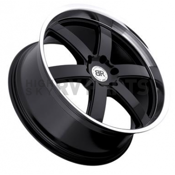 Black Rhino Wheel Pondora - 22 x 9.5 Black With Natural Lip - 2295PND256140B12-1