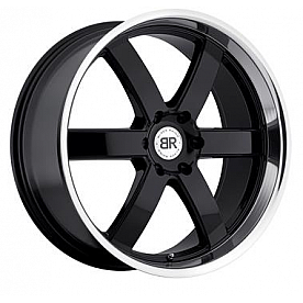 Black Rhino Wheel Pondora - 22 x 9.5 Black With Natural Lip - 2295PND256140B12