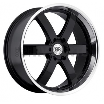 Black Rhino Wheel Pondora - 22 x 9.5 Black With Natural Lip - 2295PND256140B12