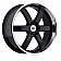 Black Rhino Wheel Pondora - 22 x 9.5 Black With Natural Lip - 2295PND256140B12