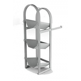 KargoMaster Refrigerant Tank Rack Holds Three 30 Pound Tanks/ Three 50 Pound Tanks Steel Gray - 40200