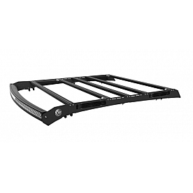 KC Hilites Roof Rack - M-RACKS Aluminum Direct-Fit Black Rectangular With 1 LED Radius Light Bar - 92033