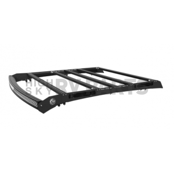 KC Hilites Roof Rack - M-RACKS Aluminum Direct-Fit Black Rectangular With 1 LED Radius Light Bar - 92103