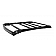 KC Hilites Roof Rack - M-RACKS Aluminum Direct-Fit Black Rectangular With 1 LED Radius Light Bar - 92103