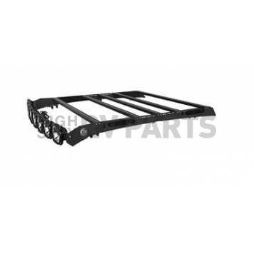 KC Hilites Roof Rack M-RACKS Black Aluminum With 1 LED Light Bar/ 4 Blackout Plates - 92224