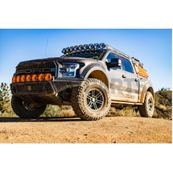 KC Hilites Roof Rack M-RACKS Black Aluminum With 1 LED Light Bar/ 4 Blackout Plates - 92254-1