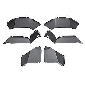 Rugged Ridge Fender Well Liner Aluminum Black - Rear Set Of 2 - 1161562