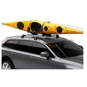 Thule Compass Kayak Rack - Vertical Black J Style Holds 2 Kayak - 890000-7