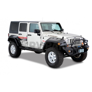Bushwacker Fender Flare - Black Dura-Flex 2000 ABS Textured Plastic Matte Set Of 2 - 10044-02