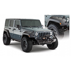 Bushwacker Fender Flare - Black Dura-Flex 2000 ABS Textured Plastic Matte Set Of 2 - 10077-02