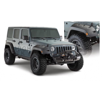 Bushwacker Fender Flare - Black Dura-Flex 2000 ABS Textured Plastic Matte Set Of 2 - 10077-02
