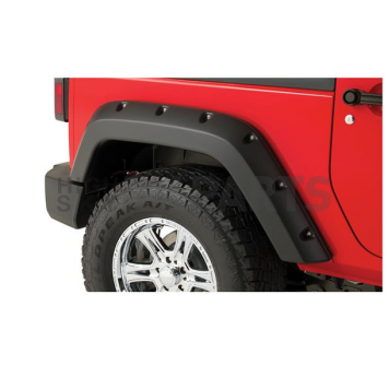 Bushwacker Fender Flare - Black Dura-Flex 2000 ABS Textured Plastic Matte Set Of 2 - 10078-02
