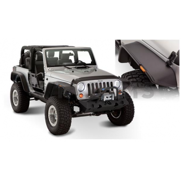 Bushwacker Fender Flare - Black Dura-Flex 2000 TPO Textured Plastic Matte Set Of 4 - 10919-07