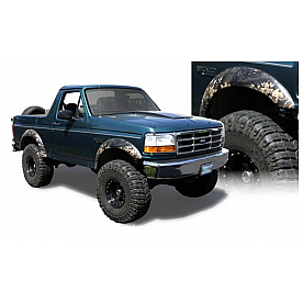 Bushwacker Fender Flare - Black Dura-Flex 2000 ABS Smooth Plastic Matte Set Of 2 - 20019-11