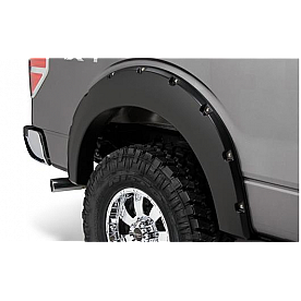 Bushwacker Fender Flare - Black Dura-Flex 2000 ABS Smooth Plastic Matte Set Of 2 - 20080-02