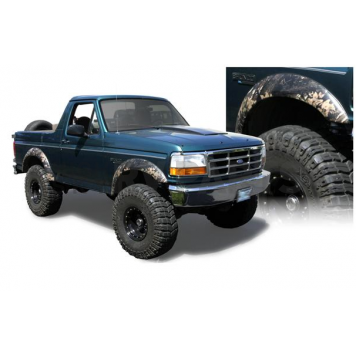 Bushwacker Fender Flare - Black Dura-Flex 2000 ABS Smooth Plastic Matte Set Of 4 - 20904-11