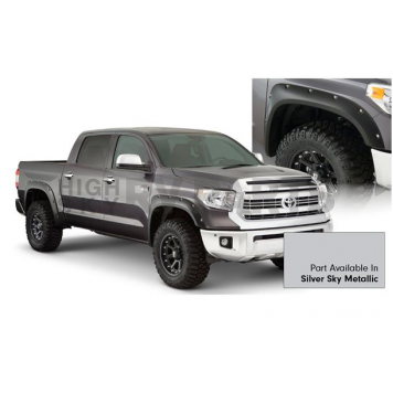 Bushwacker Fender Flare - Silver Sky - Vehicle Color Code 1D6 Dura-Flex 2000 ABS Smooth Plastic Matte Set Of 4 - 30918-53