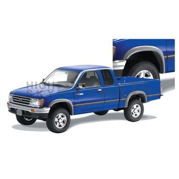 Bushwacker Fender Flare - Black Dura-Flex 2000 ABS Smooth Plastic Matte Set Of 4 - 31910-11