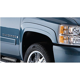 Bushwacker Fender Flare - Black Dura-Flex 2000 ABS Smooth Plastic Matte Set Of 2 - 40079-02