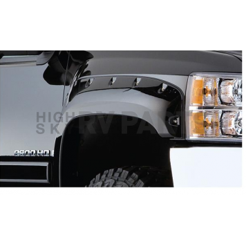 Bushwacker Fender Flare - Black Dura-Flex 2000 ABS Smooth Plastic Matte Set Of 2 - 40087-02