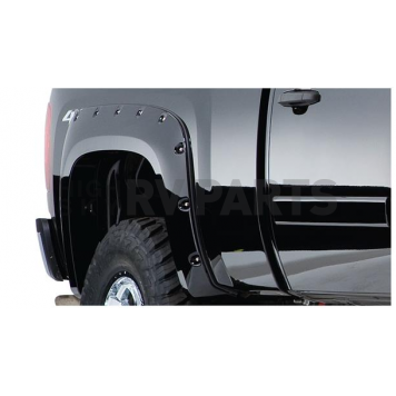 Bushwacker Fender Flare - Black Dura-Flex 2000 ABS Smooth Plastic Matte Set Of 2 - 40092-02