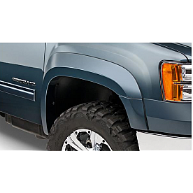 Bushwacker Fender Flare - Black Dura-Flex 2000 ABS Smooth Plastic Matte Set Of 2 - 40107-02