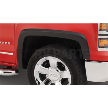 Bushwacker Fender Flare - Black Dura-Flex 2000 ABS Smooth Plastic Matte Set Of 2 - 40113-02