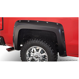 Bushwacker Fender Flare - Black Dura-Flex 2000 ABS Smooth Plastic Matte Set Of 2 - 40116-02