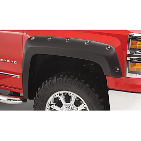 Bushwacker Fender Flare - Black Dura-Flex 2000 ABS Smooth Plastic Matte Set Of 2 - 40119-02