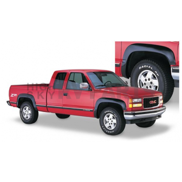 Bushwacker Fender Flare - Black Dura-Flex 2000 ABS Smooth Plastic Matte Set Of 4 - 40904-01