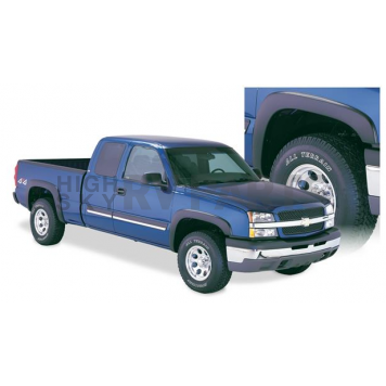 Bushwacker Fender Flare - Black Dura-Flex 2000 ABS Smooth Plastic Matte Set Of 4 - 40915-02