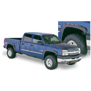 Bushwacker Fender Flare - Black Dura-Flex 2000 ABS Smooth Plastic Matte Set Of 4 - 40918-02