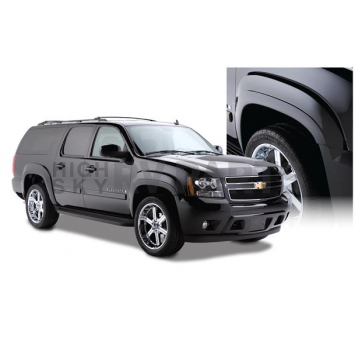 Bushwacker Fender Flare - Black Dura-Flex 2000 ABS Smooth Plastic Matte Set Of 4 - 40921-02