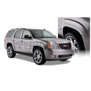 Bushwacker Fender Flare - Black Dura-Flex 2000 ABS Smooth Plastic Matte Set Of 4 - 40922-02