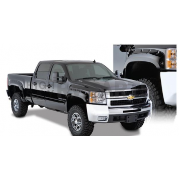 Bushwacker Fender Flare - Black Dura-Flex 2000 ABS Smooth Plastic Matte Set Of 4 - 40924-02