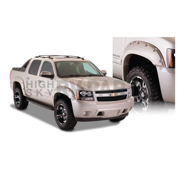 Bushwacker Fender Flare - Black Dura-Flex 2000 ABS Smooth Plastic Matte Set Of 4 - 40932-02