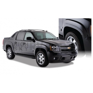 Bushwacker Fender Flare - Black Dura-Flex 2000 ABS Smooth Plastic Matte Set Of 4 - 40933-02